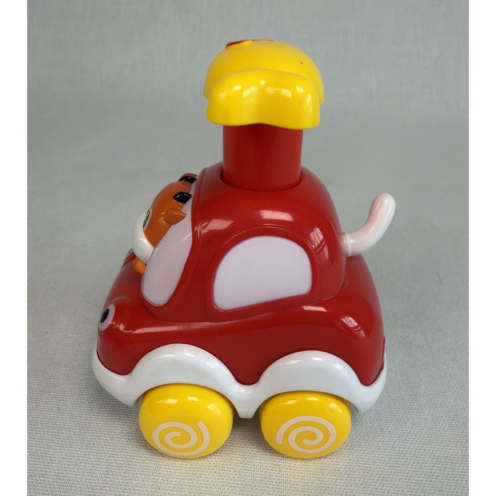 Silly‎ Racers from The Manhattan Toy Company Lot Of 2 Push & Go Cars Red Orange - Picture 9 of 13